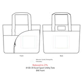 Excel Sport Zippered Utility Business Tote — Black — blank product view — 2