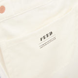 FEED Organic Cotton Rivet Tote — White (WH) — blank detail view — 8