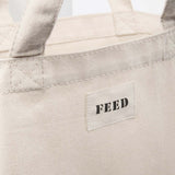 FEED Organic Cotton Shopper Tote — Natural (NT) — blank detail view — 9