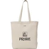 FEED Organic Cotton Shopper Tote — Natural (NT) — decorated front view — 2