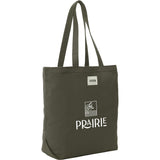 FEED Organic Cotton Shopper Tote — Olive (OL) — decorated right angle — 12