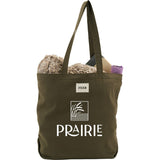 FEED Organic Cotton Shopper Tote — Olive (OL) — decorated front view — 10