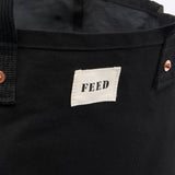 FEED Organic Cotton Weekend Tote — Black (BK) — blank detail view — 21