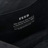 FEED Organic Cotton Weekend Tote — Black (BK) — blank detail view — 22