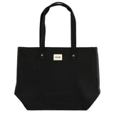 FEED Organic Cotton Weekend Tote — Black (BK) — blank front view — 18