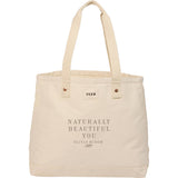 FEED Organic Cotton Weekend Tote — Natural (NT) — decorated front view — 6
