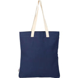 FEED Organic Cotton Convention Tote — Navy (NY) — blank back view — 13