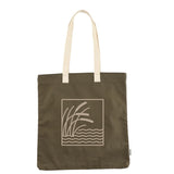 FEED Organic Cotton Convention Tote — Olive (OL) — decorated front view — 3