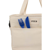 FEED Organic Cotton 9 Can Lunch Cooler — Natural (NT) — blank detail view — 8