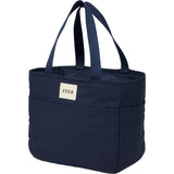FEED Organic Cotton 9 Can Lunch Cooler — Navy (NY) — blank left angle — 23