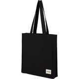 FEED Organic Cotton Book Tote — Black (BK) — blank left angle — 11