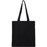 FEED Organic Cotton Book Tote — Black (BK) — blank back view — 9