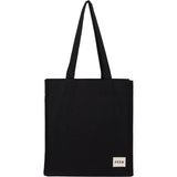 FEED Organic Cotton Book Tote — Black (BK) — blank front view — 6