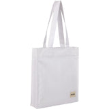 FEED Organic Cotton Book Tote — White (WH) — blank right angle — 19