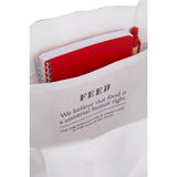 FEED Organic Cotton Book Tote — White (WH) — blank detail view — 17