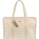 FEED Organic Cotton Large Market Tote — Natural (NT) — blank front view