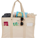 FEED Organic Cotton Large Market Tote — Natural (NT) — blank product view — 3