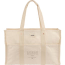 FEED Organic Cotton Large Market Tote — Natural (NT) — decorated front view