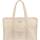 FEED Organic Cotton Large Market Tote — Natural (NT) — decorated front view — 2