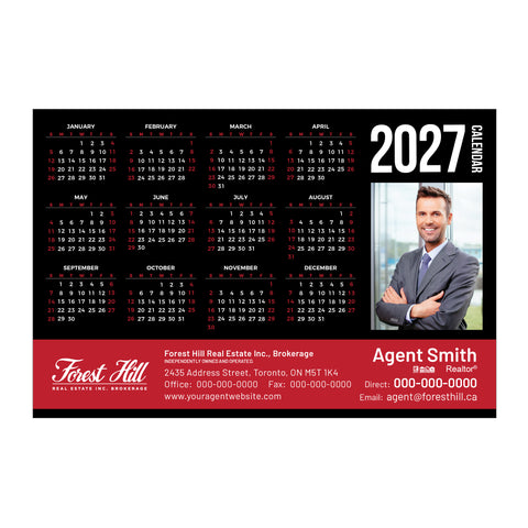 Forest Hill Real Estate Year-At-A-Glance Calendars - BLK