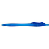 Cougar Retractable Ballpoint Pen — Translucent Blue (FBL) — blank front view — 7
