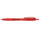 Cougar Retractable Ballpoint Pen — Translucent Red (FRE) — decorated front view — 46