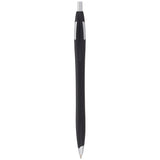 Cougar Retractable Ballpoint Pen — Black w — blank front view — 33