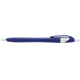 Cougar Retractable Ballpoint Pen — Blue w — blank front view — 39