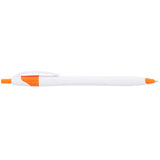 Cougar Retractable Ballpoint Pen — White w — blank product view — 16