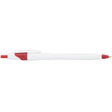 Cougar Retractable Ballpoint Pen — White w — blank product view — 12