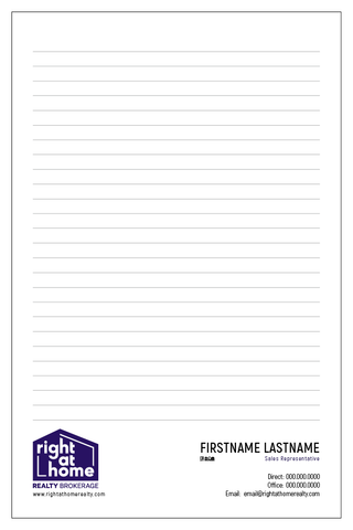 RAH Notepads - 5.5" x 8.5" - Half Page 2