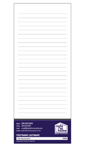 RAH Notepads - 3.5" x 8.5" - Slim 2