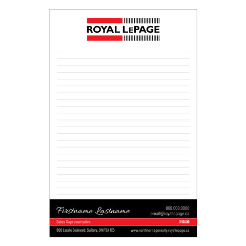 RLP North Heritage Realty Notepads - 5.5" x 8.5" - Half Page 1