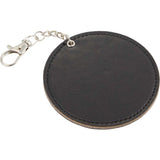 Travel Mirror Bag Charm — Black (BK) — blank left angle — 12