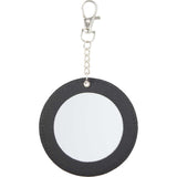 Travel Mirror Bag Charm — Black (BK) — blank back view — 10