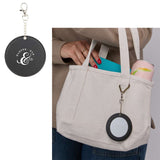 Travel Mirror Bag Charm — Black (BK) — decorated product view — 3
