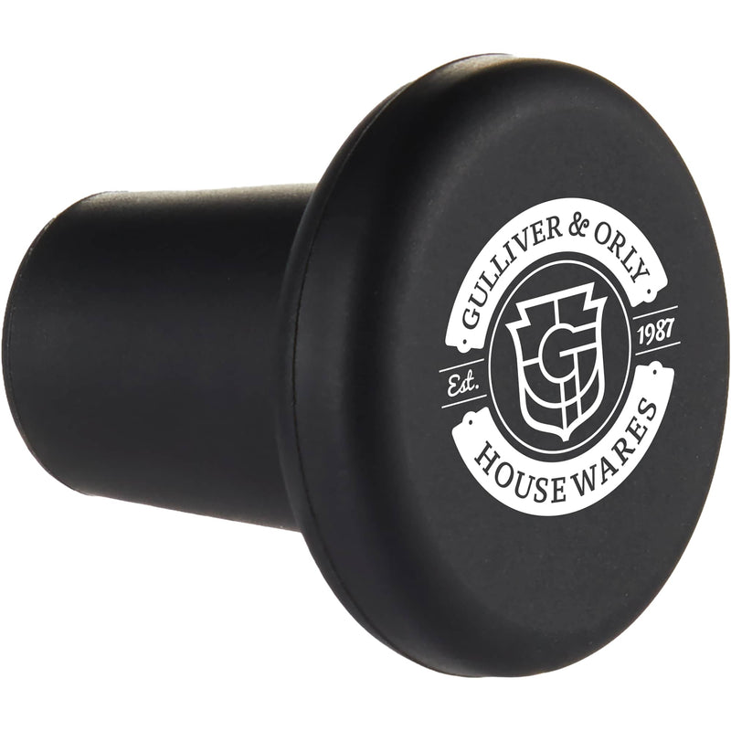 Silicone Wine Bottle Stopper SM-2278 — Black (BK) — view 1