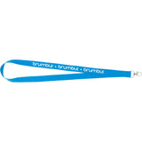 Neon Recycled Lanyard — Blue (BL) — decorated front view — 6