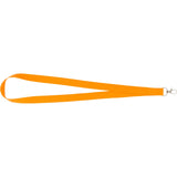 Neon Recycled Lanyard — Orange (OR) — blank front view — 15