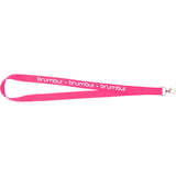 Neon Recycled Lanyard — Pink (PK) — decorated front view — 2
