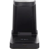 TriCharge 3-in-1 Wireless 15W Charging Stand — Black (BK) — blank back view — 9