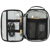 RPET Tech Organizer — Black (BK) — blank front view — 11