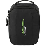 RPET Tech Organizer — Black (BK) — decorated front view — 3