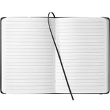 5" x 7" FSC Mix Snap Elastic Closure Notebook — Black (BK) — blank front view — 21