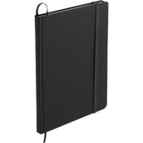 5" x 7" FSC Mix Snap Elastic Closure Notebook — Black (BK) — blank right angle — 20
