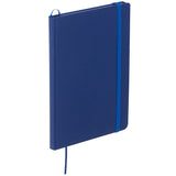 5" x 7" FSC Mix Snap Elastic Closure Notebook — Blue (BL) — blank front view — 14