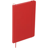 5" x 7" FSC Mix Snap Elastic Closure Notebook — RED (RE) — blank right angle — 6