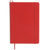 5" x 7" FSC Mix Snap Elastic Closure Notebook — RED (RE) — blank front view — 5