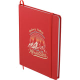 5" x 7" FSC Mix Snap Elastic Closure Notebook — RED (RE) — decorated left angle — 4