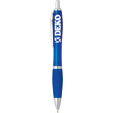 Nash Retractable Ballpoint Pen — Blue (Blue Ink) (BL-BL) — decorated front view — 31
